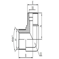 90°METRIC MALE 24°H.T./ BSP MALE BSP MALE 60°CONE