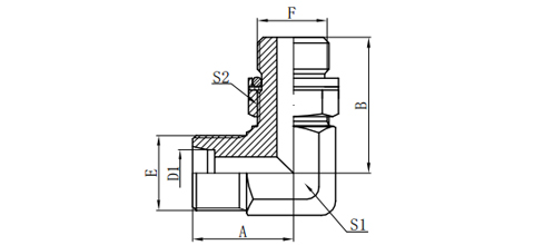 90°BSP THREAD 24°H.T.ADJUSTABLE STUD